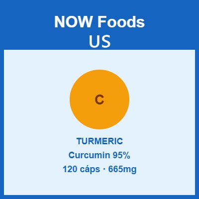 NOW Foods Turmeric Curcumin 120 Cápsulas